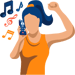 Illustration of a woman on her phone listening to a business' on-hold music.