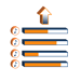Icon depicting import feature to incorporate existing music playlists into the business channels